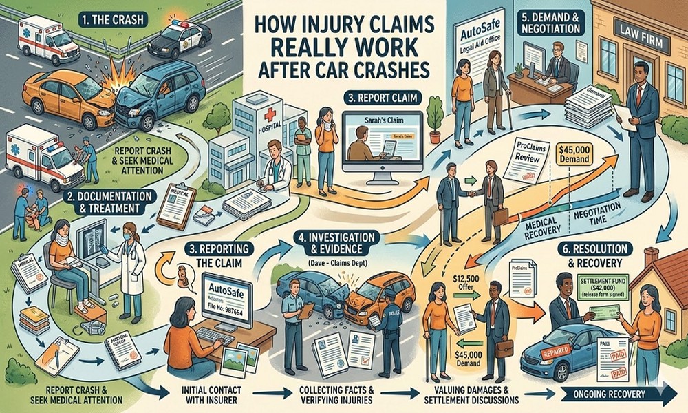How Injury Claims Really Work After Car Crashes